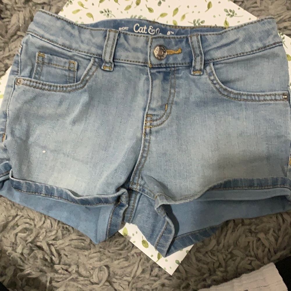 Selling blue target jean shorts
